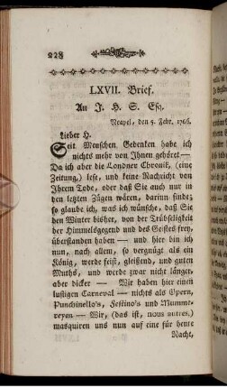 LXVII. Brief. - LXXVIII. Brief.