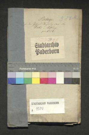 Belege zur Rechnung über die Wieks-Armenstiftung 1827