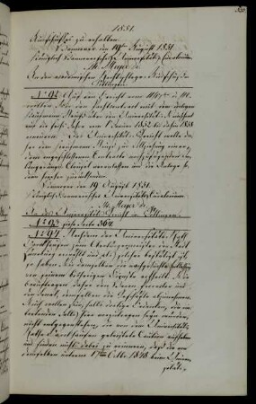 Erneuerung des Pachtvertrags des Universitäts-Weinschanks mit dem Kaufmann Neuss von 1852-1858.
