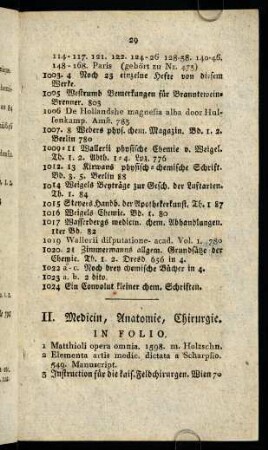 29-64, II. Medicin, Anatomie, Chirurgie