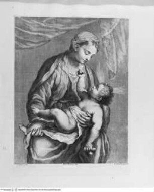 Raccolta de' quadri ... posseduti da S.A.R. Pietro Leopoldo, Florenz 1778, Tafel 98: Maria mit Kind