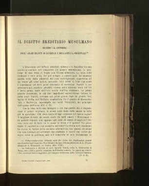 Il diritto ereditario Musulmano