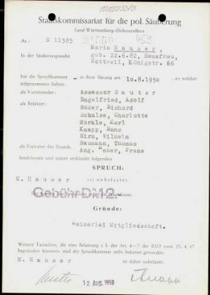 Hauser, Maria