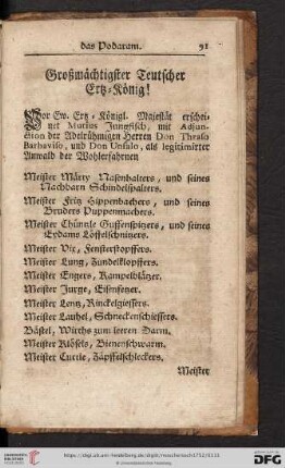 Großmaechtigster Teutscher Ertz-Koenig!