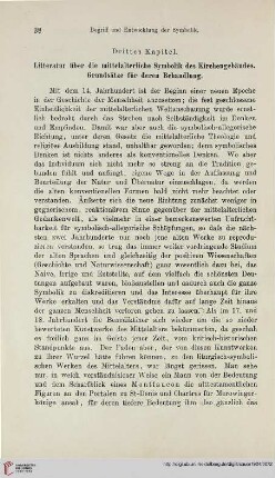 Drittes Kapitel: Litteratur über die mittelalterliche Symbolik des Kirchengebäudes. Grundsätze für deren Behandlung