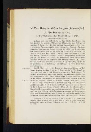 1. Die Maßnahmen des Oberbefehlshabers Ost.