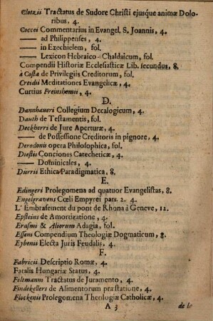 Catalogus librorum, qui his nundinis autumnalibus anno ... Francofurto allati prostant. 1670
