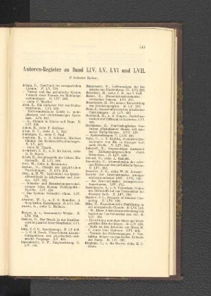 Autoren-Register zu Band LIV, LV, LVI und LVII