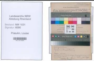 Entnazifizierung Louise Prasuhn , geb. 26.09.1915 ()