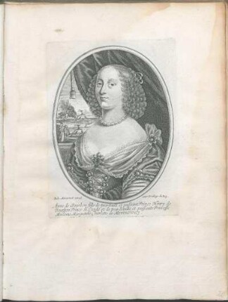 Anne de Bourbon fille de tres-hault et puissant Prince Henry de Bourbon Prince de Condé et de tres-haulte et puissante Princesse Madame Marguerite Charlotte de Montmorency.