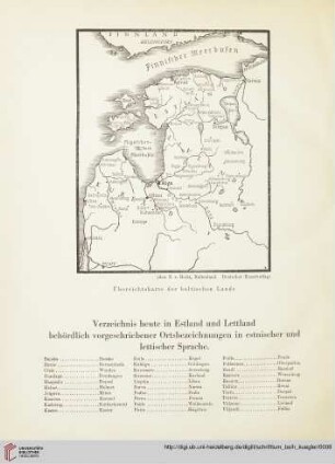 Übersichtskarte der baltischen Lande