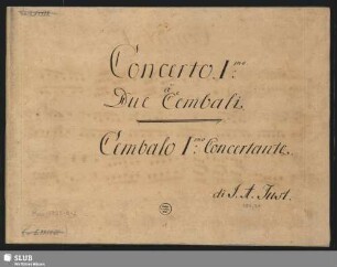 Concerto I: Cembalo I. concertante.