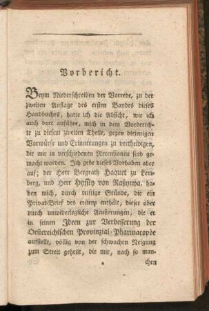 Vorbericht [des 2. Bandes]