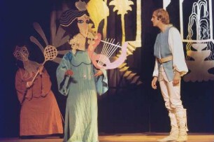 Hannover. Neue Hochschule für Musik, Theater und Medien Hannover. Szene aus einer öffentlichen Aufführung "Der Schuhu und die fliegende Prinzessin" von Peter Hacks