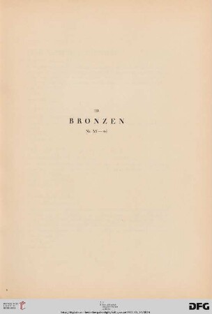 Bronzen (Nr. 33-45)