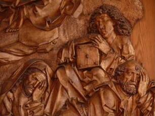Ausschnitt aus dem Altar von Tilmann Riemenschneider in der Kirche St. Peter und Paul in Detwang, Taubertal