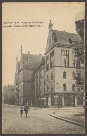 Ansichtskarte Blick auf die Königin Augusta Garde-Grenadier Kaserne [2/2]