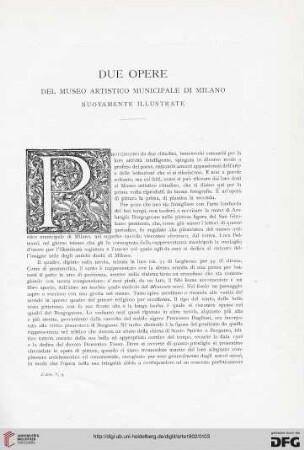 5: Due opere del museo artistico municipale di Milano nuovamente illustrate