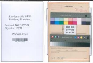 Entnazifizierung Erich Wehner , geb. 17.05.1903 (Inspektor)