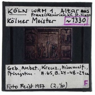 Kölner Meister, Triptychon mit Szenen aus dem Leben Christi