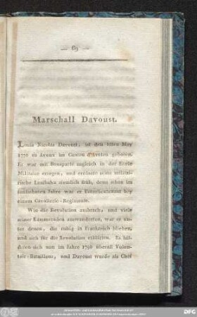 Marschall Davoust.