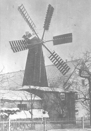 Obercunnersdorf. Windmühle, Gehöft von Paul Heinrich, Haus-Nr. 260, Repro (Bildersammlung Christfried Heinrich, Obercunnersdorf)