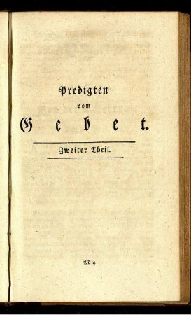 Predigten vom Gebet. Zweiter Theil.