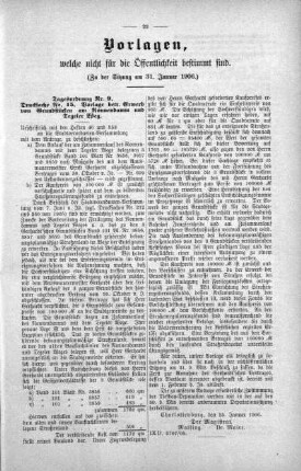 Vorlagen welche nicht für die Oeffentlichkeit bestimmt sind. No. 3. (11-48), 31. Januar 1906