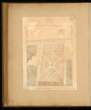 Gefallenendenkmal, Stendal Monatskonkurrenz März 1875: Lageplan; Maßstabsleiste