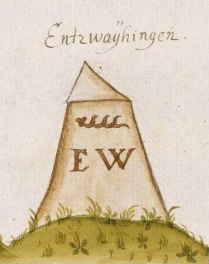 Enzweihingen, Vaihingen an der Enz, LB (Leonberger Forst, Marksteinzeichen III)