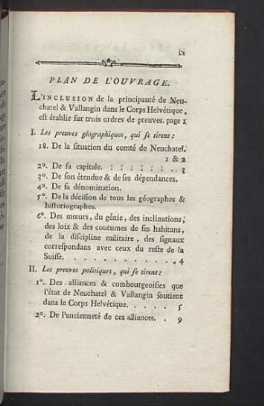Plan de l'ouvrage.