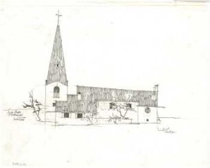 Gsaenger, Gustav; Fischbachau (Bayern); Ev. Kirche - Südseite (Ansicht)