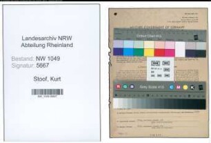 Entnazifizierung Kurt Stoof , geb. 25.11.1893 (Druckereibesitzer)