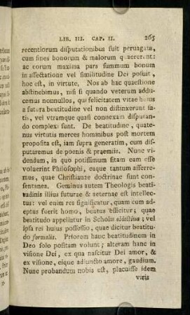 264-273, Caput II. De Beatitudine.