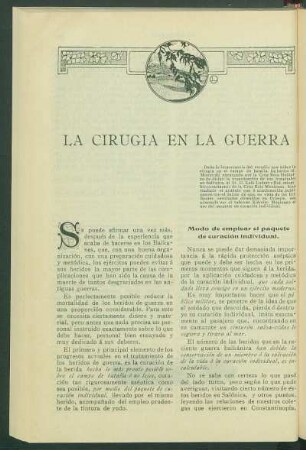 La Cirugía en la Guerra