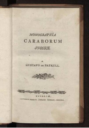 Monographia Caraborum Sueciae