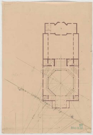 Fischer, Theodor; Nürnberg; Reformations - Gedächtniskirche - Grundriss