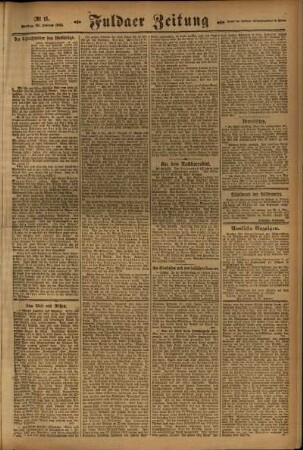 Zweite Ausgabe vom Freitag, den 20. Januar 1922.