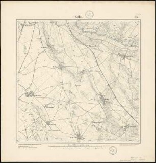 Meßtischblatt 1328 : Kollin, 1891 : Kollin. - Aufn. 1890. - 1:25000. - [Berlin]: Reichsamt für Landesaufnahme, 1891. - 1 Kt.