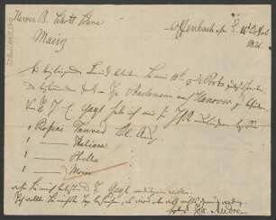 Brief an B. Schott's Söhne : 14.10.1824