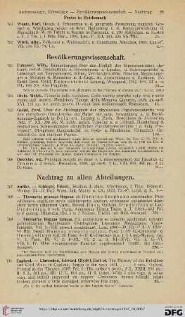 Nachtrag zu allen Abteilungen (Nr. 767 - 783)