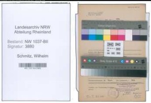 Entnazifizierung Wilhelm Schmitz , geb. 13.06.1894 (Gastwirt)