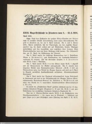 XXIII. Angriffsschlacht in Flandern