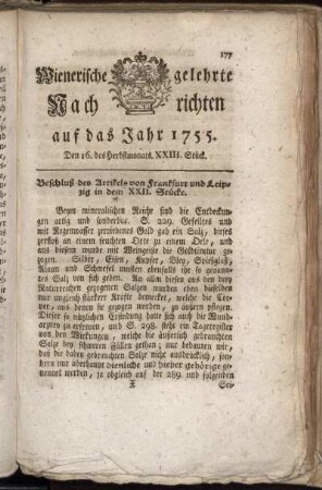 Den 16. des Herbstmonats. XXIII. Stück.