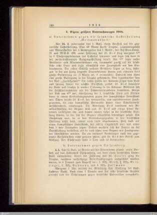 4. Eigene größere Unternehmungen 1918