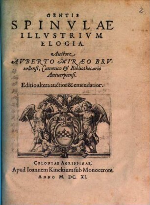 Gentis Spinvlae Illvstrivm Elogia