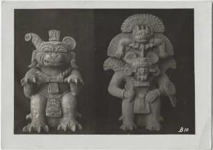 Figurengefäß aus Ton. Höhe 25-40cm. Sammlung Guillermo de Heredia.