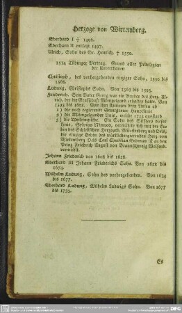 Herzoge von Wirtemberg