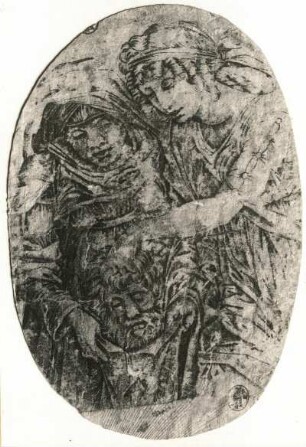 Judith mit dem Haupt des Holofernes : Judith mit dem Haupt des Holofernes. Kupferstich. ehemals Dresden: Sammlung Friedrich August II.