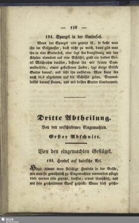 Erster Abschnitt. Von den eingemachten Geflügel